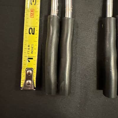 Triangle Beater Set, Homemade, 8 Piece (4 Pairs), 8" Length, w/Handmade Leather Case-EXCELLENT image 3
