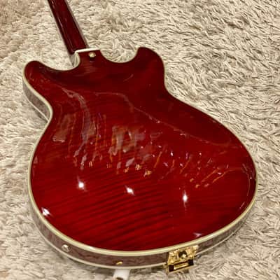 Ibanez EKM10T-WRD Eric Krasno Signature Series Semi-Hollow in Wine Red with Case image 3