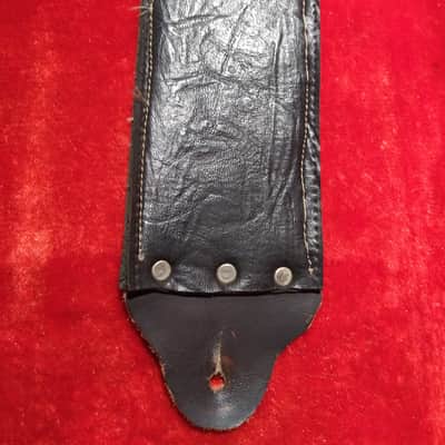 Badass Black Naugahyde Bass Strap 3 Inches Wide Vintage Ace 60s-70s image 7