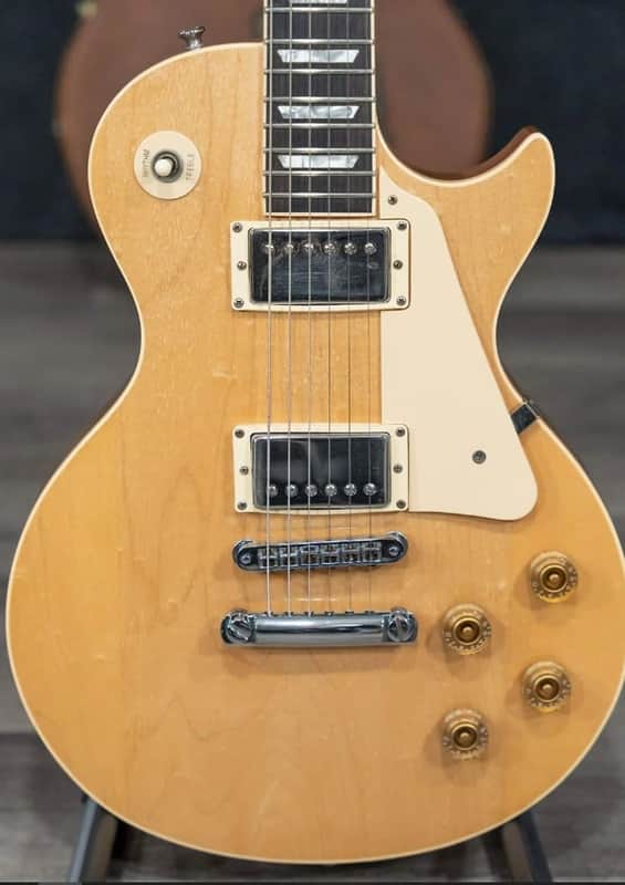 1981 Gibson Les Paul Standard – Natural – Original Tim Shaw Era Pickups with case image 1