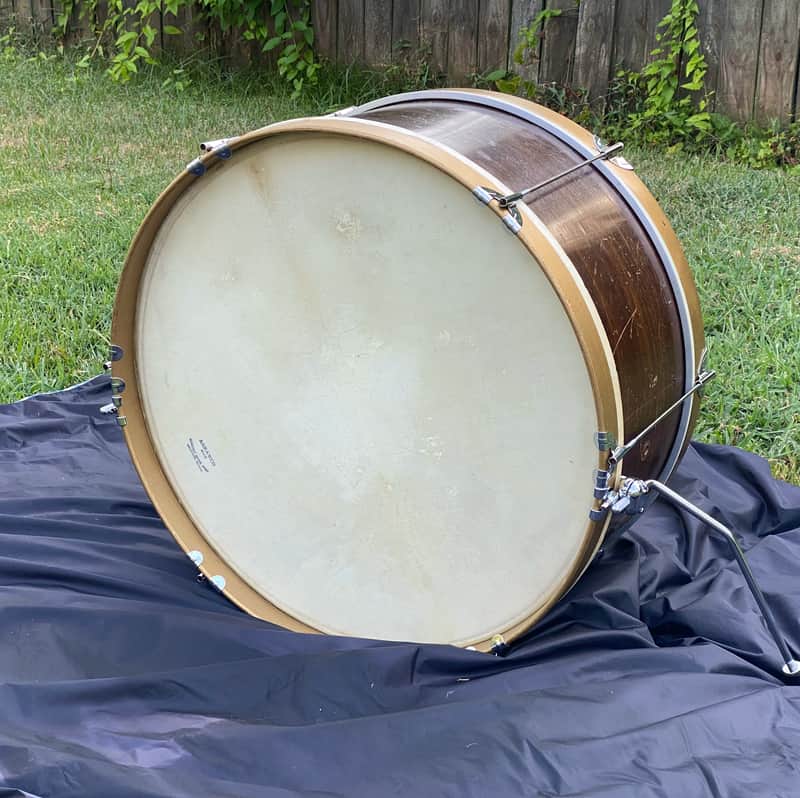 Unknown 24" Bass Drum 1940s - Mahogany image 1
