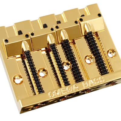 Allparts Omega Badass II clone 4 string bass bridge GOLD 4 Fender Precision, Jazz, Telecaster image 1