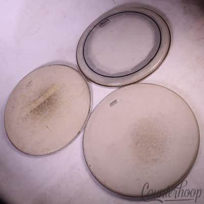*Gretsch Permatone Coated 16"Drum Heads+Slingerland Floor Tom Batter, Pin Stripe image 1