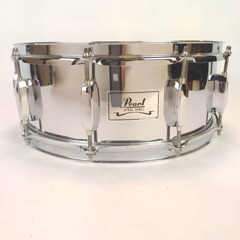 Pearl 5.5x14"Steel Shell Snare Drum 10Lug Vintage 90s +Muffler Throw-Off/Butt SS image 1