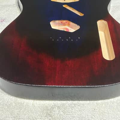 Cosmic Burst Basswood T-style guitar body - Made in USA! image 6