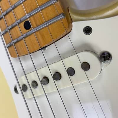 1982 Fender '57 American Vintage Reissue Fullerton Stratocaster 1957 Olympic “Vintage White” RED BOBBIN PICKUPS Very Early RI! AVRI image 24