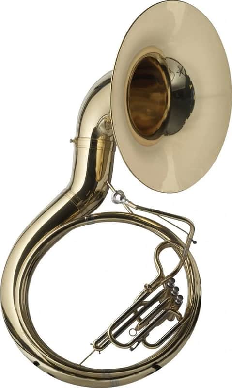 BBb Sousaphone, 3 pistons, ABS case on wheels image 1