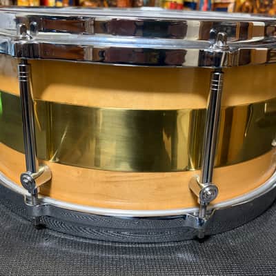 Gretsch (Legend) S-0613-FMB Free Floating 2by4 Maple-Brass-Maple 6”x13” Snare Drum RARE 2000s - Natural image 5