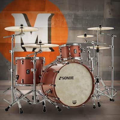 Sonor SQ1 24" 3-PC Shell Pack - Satin Copper Brown (SQ1-324NMCSCB) image 1