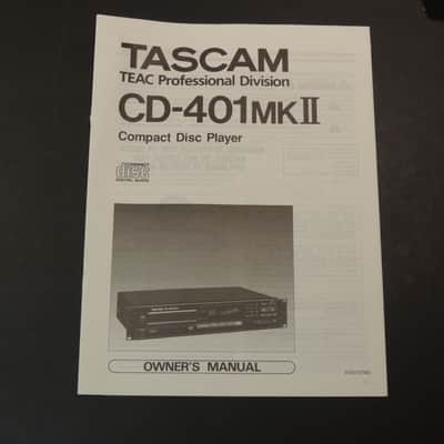 Tascam CD-401 MKII Owner's Manual [Three Wave Music] image 1