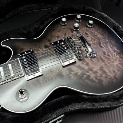 2026 Gibson Mark Morton Les Paul Modern Quilt - Translucent Ebony Burst Satin - 8 Lbs 1.1 oz image 2
