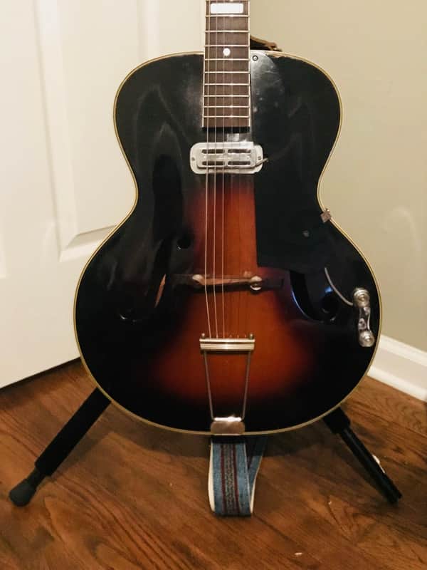 Vega Odell Archtop Electric Early 1960s Vintage Dark Burst image 1