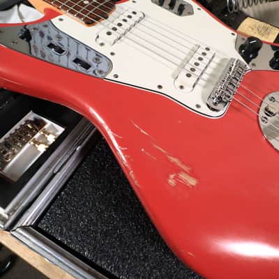 2014 Classic 60s Jaguar Fiesta Red Rosewood Electric Guitar image 17