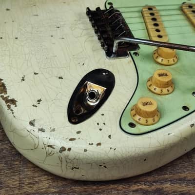 MyDream Partcaster Custom Built - Heavy Relic Aged White Hepcat Serie L image 4