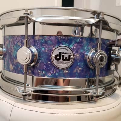 *New* DW Edge Snare 6x13 Stained Glass Finishply Rare image 1