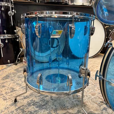 Ludwig Vistalite Big Beat 4pc Kit 12/13/16/22" 1970s - Blue image 10