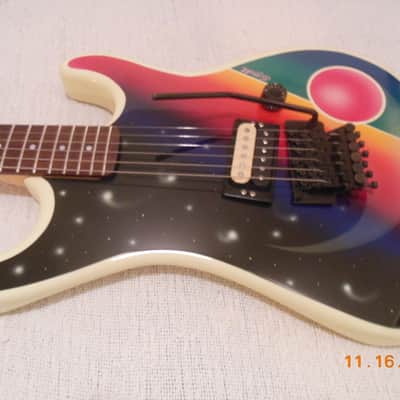 Kramer VERY RARE! BARETTA *GRAIL* GUITAR ART 1985 Custom Graphic image 3