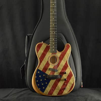 Mint Fender Limited Edition American Acoustasonic Telecaster USA Flag image 10