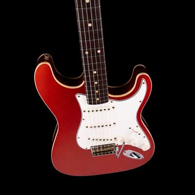 Used 2021 Fender Custom Shop Limited Edition Double-Bound Stratocaster Journeyman Relic Aged Candy Tangerine with Case image 3
