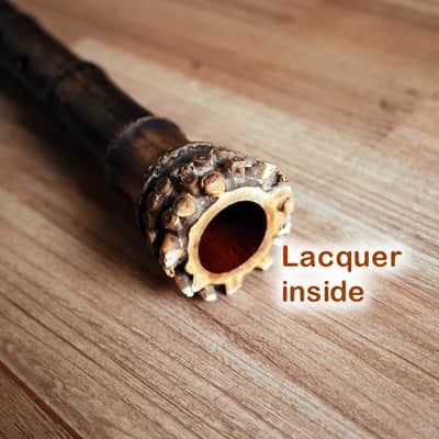 Concert-Grade 8-Hole Tang Xiao Flute - Blowing Shakuhachi - 2 Piece – Lacquered, Healing Tones in D/C/B Keys (Lowest Note) for Meditation & Music, Yellow Bamboo image 16