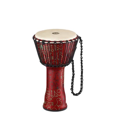 Meinl Percussion PADJ1-M-G 10" Travel Series Djembe, Synthetic Shell & Goat Head, Pharaoh's Script image 1