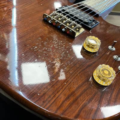 Hondo II HP-1081 Longhorn Guitarlin 31 Frets 1980 - Walnut image 14
