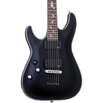 Schecter Solo-II Damien Platinum Left Hand Electric Guitar - Satin Black (1195) image 3