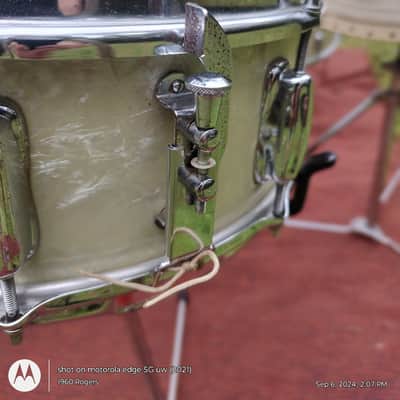 Slingerland Radio King Late 50s - mid 60s - White Marine Pearl image 11