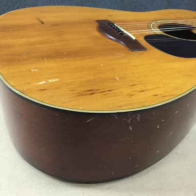 Yamaha FG-180 Red Label Vintage 1966-1971 Natural Made in Japan Acoustic Guitar Spruce Top Mahogany image 7