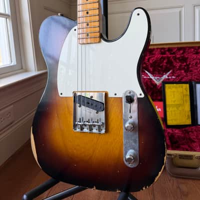 2019 Fender Custom Shop Esquire Telecaster ‘56 NAMM Relic Limited - Wide Fade 2 Color Sunburst image 3