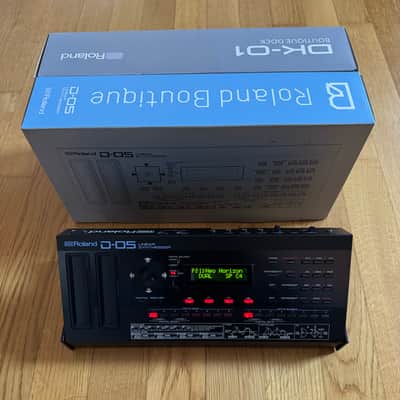 Roland D-05 Boutique Series Linear Synthesizer Sound Module 2015 - Present - Black with DK-01 Boutique Dock image 1
