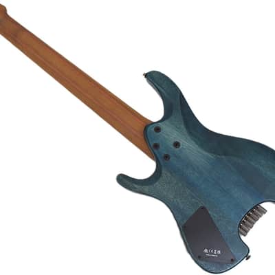 Ibanez Q547PB Headless 7 String Guitar Cosmic Blue B-Stock image 4