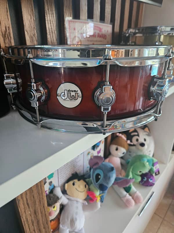 DW Frequently Flyer Snare 5' by 14' 2020s - Tabacco Burst