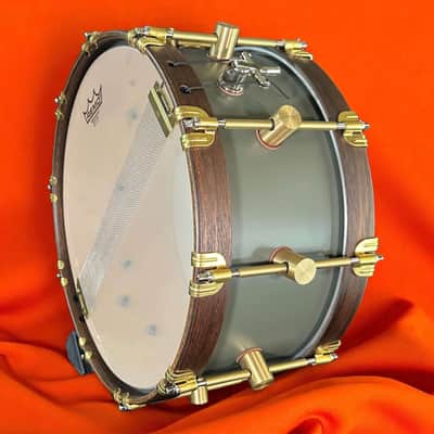 A&F Drum Co. Maple Club 6.5x14" Snare w/ Walnut Hoops (2025) - Kimball Green image 7