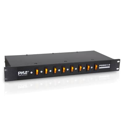 Pyle Pro 8 Outlet Rack Mount Power Supply Center with Each Outlet Switch image 1