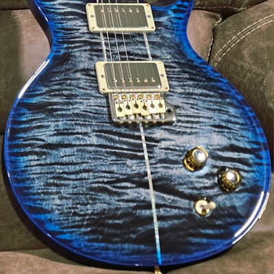 PRS ( Mint) Santana Retro (One Piece Top) Quilted Maple 10-top 2022 - Charcoal Blue image 4