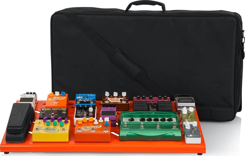 Gator GPB-XBAK Aluminum Extra Large Pedalboard, 35" x 17" w/ Softcase, British Orange image 1