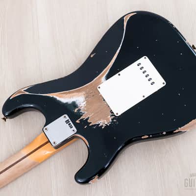 2022 Fender Custom Shop Wildwood 10 Limited Edition 1957 Stratocaster Heavy Relic Dark British Racing Green, Featherweight image 15