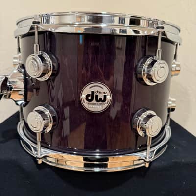 DW Collector's Series 333 Pure Maple 8x12 Rack Tom in Ebony Stain Gloss Lacquer with Chrome Hardware (Rm4) image 2