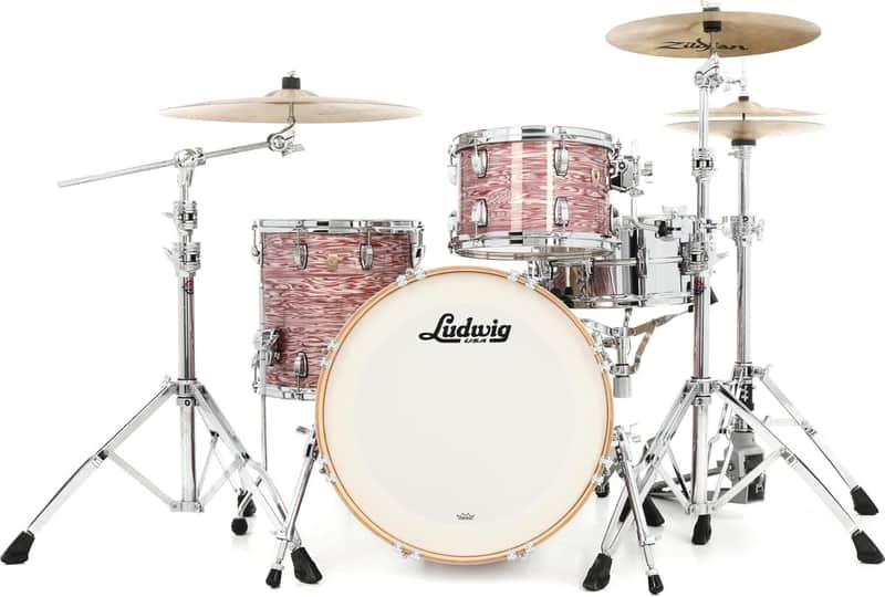 Ludwig Classic Maple Downbeat 30 3-piece Shell Pack - Vintage Pink Oyster (L84023AXVP) image 1