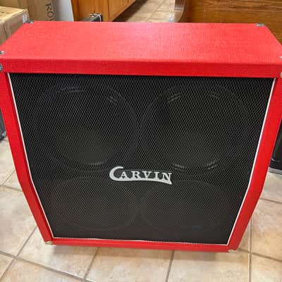Carvin 4x12 Speaker Cabinet Red Tolex Celestion Vintage 30 image 1