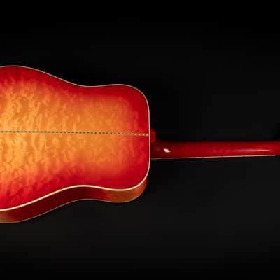 2014 Gibson Limited Edition Hummingbird Quilt - Heritage Cherry Sunburst | USA Bozeman Custom Dreadnought Acoustic Guitar L.R. Baggs Pickup | OHSC image 10