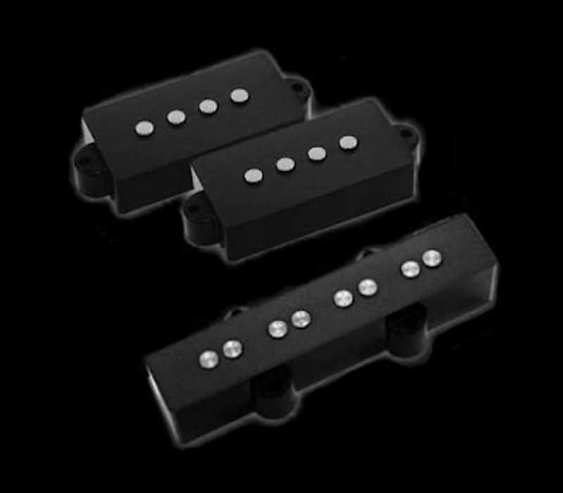 GuitarHeads P&J BASS Pickups - Set of 2 - BLACK image 1