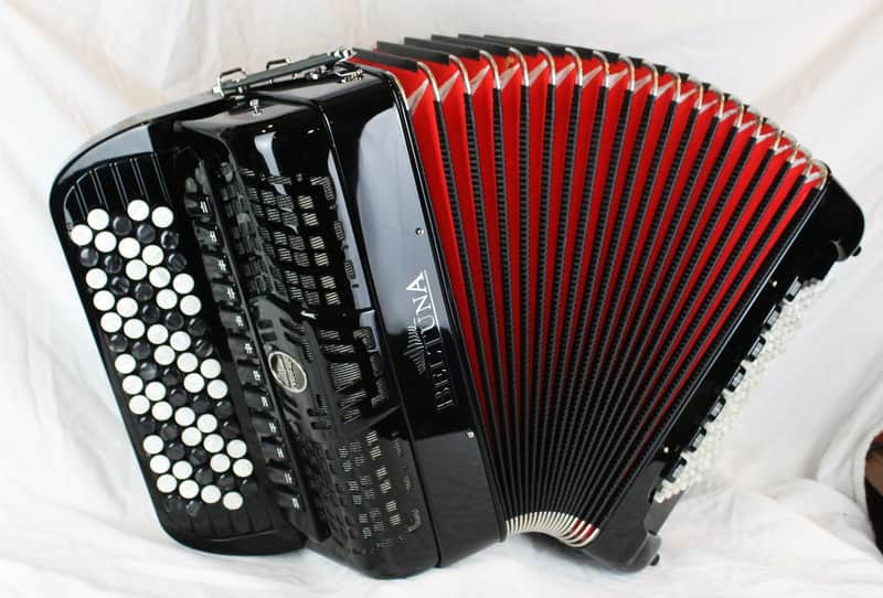NEW Black Beltuna Prestige IV Special Chromatic Button Accordion B System LMMH 72 96
