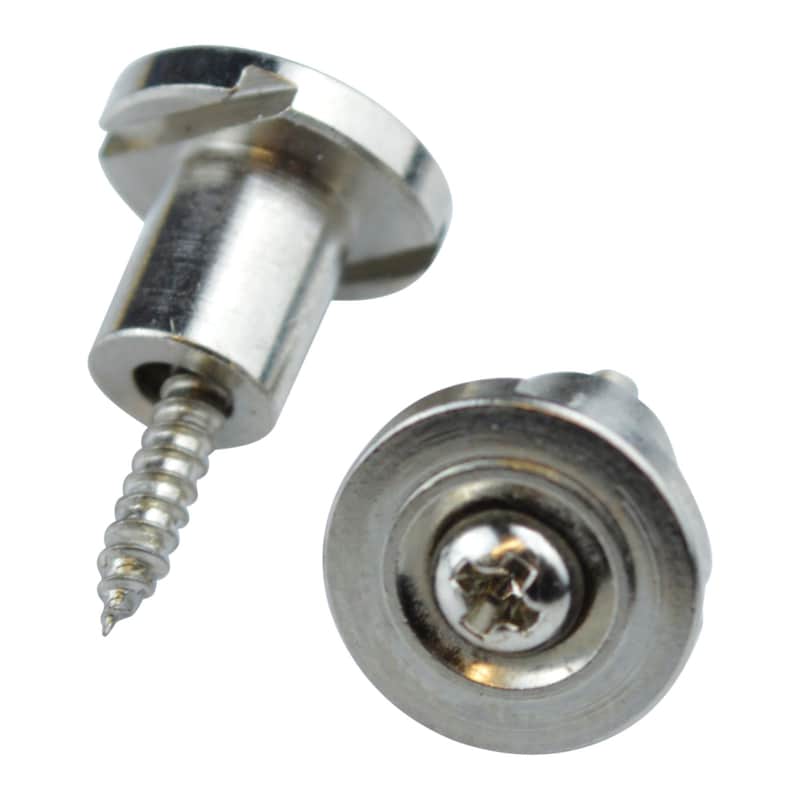 Telecaster Style Vintage 7mm Round String Tree Retainers (1pair) - Chrome image 1
