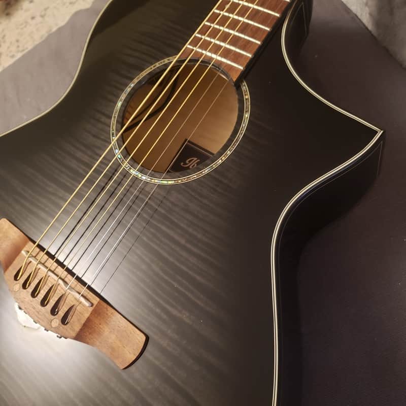 IBANEZ AEWC400-TKS | Full Flame Maple top sides and back | Concert Cutaway | OM [slimline depth] image 1