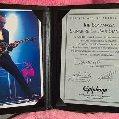 2014 Epiphone Joe Bonamassa Les Paul Standard Pelham Blue Limited Edition Signature Guitar Signed COA Gibson USA Burstbucker PAF pickups Lifton Case '59 1959 Neck Profile Long Tenon CASE QUEEN TIME CAPSULE image 2