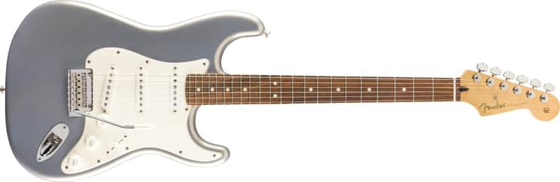 Fender Player Stratocaster Electric Guitar Silver Finish, Pau Ferro Fretboard image 1
