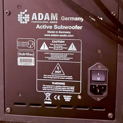 ADAM Audio Sub10 Mk2 Active Studio Subwoofer 2010s - Black image 5