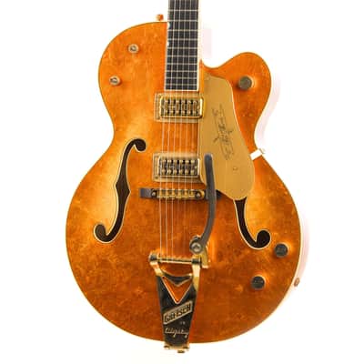 Gretsch USA Custom Shop Stephen Stern G6120-125 Chet Atkins 125th Anniversary - Transparent Orange over Gold Leaf image 8